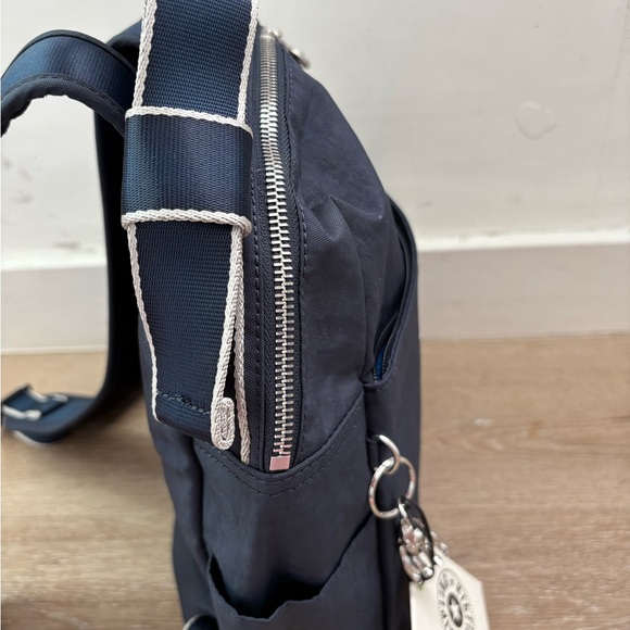 Kipling Dark Blue Backpack with Silver Details - Picture 5 of 7